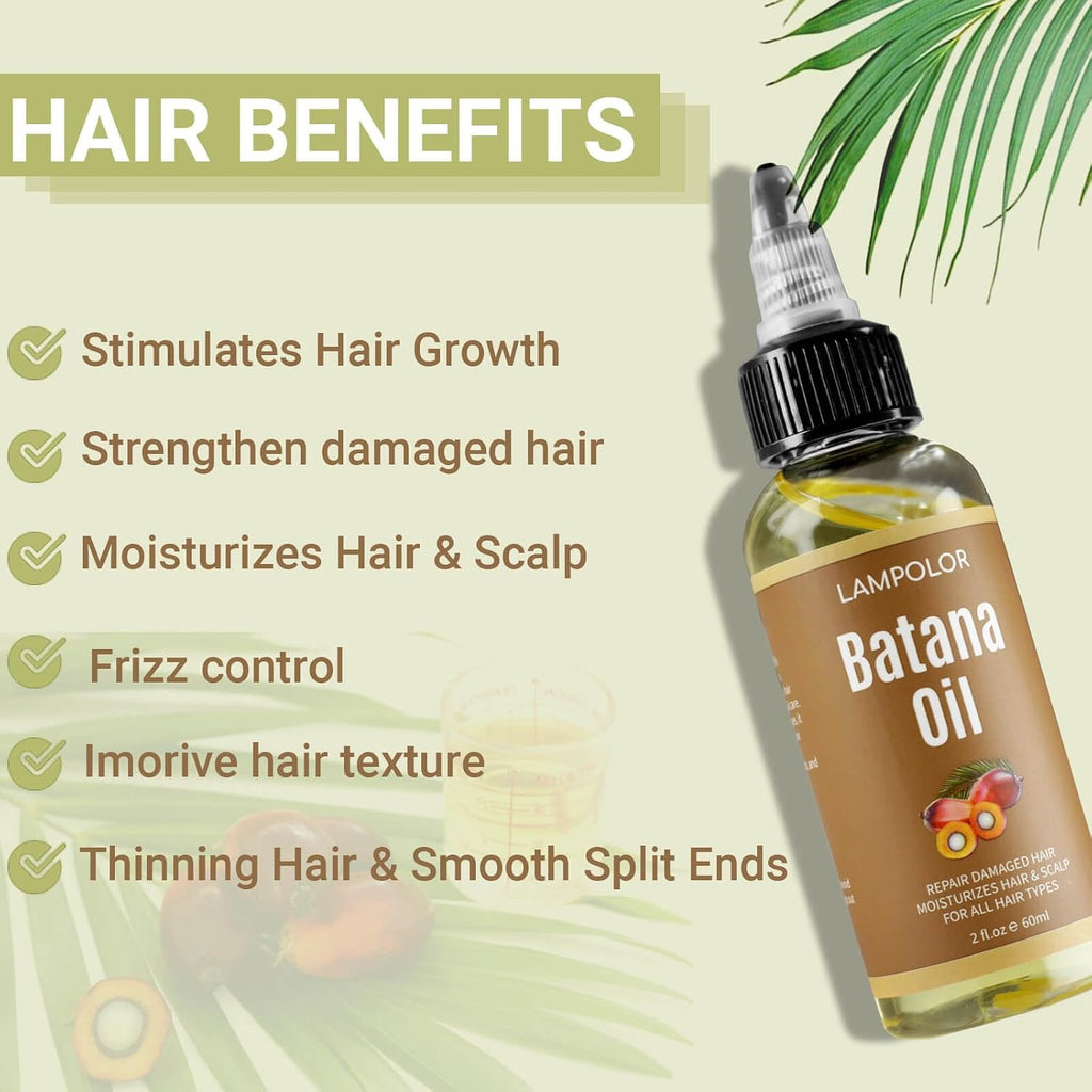 RAW Batana Oil for Hair Growth, Dr Sebi Organic Unrefined Batana Oil from Honduran, 100% Pure & Natural Hair Growth for 