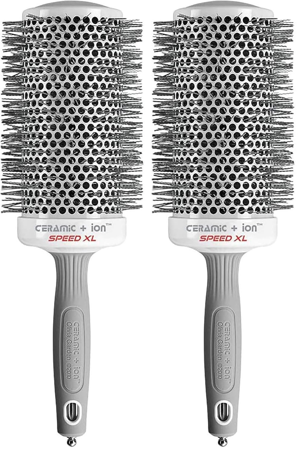 Olivia Garden Ceramic + Ion Speed XL - Extra-Long Round Thermal Hair Brush - Not Electrical - Professional Blowout Brush