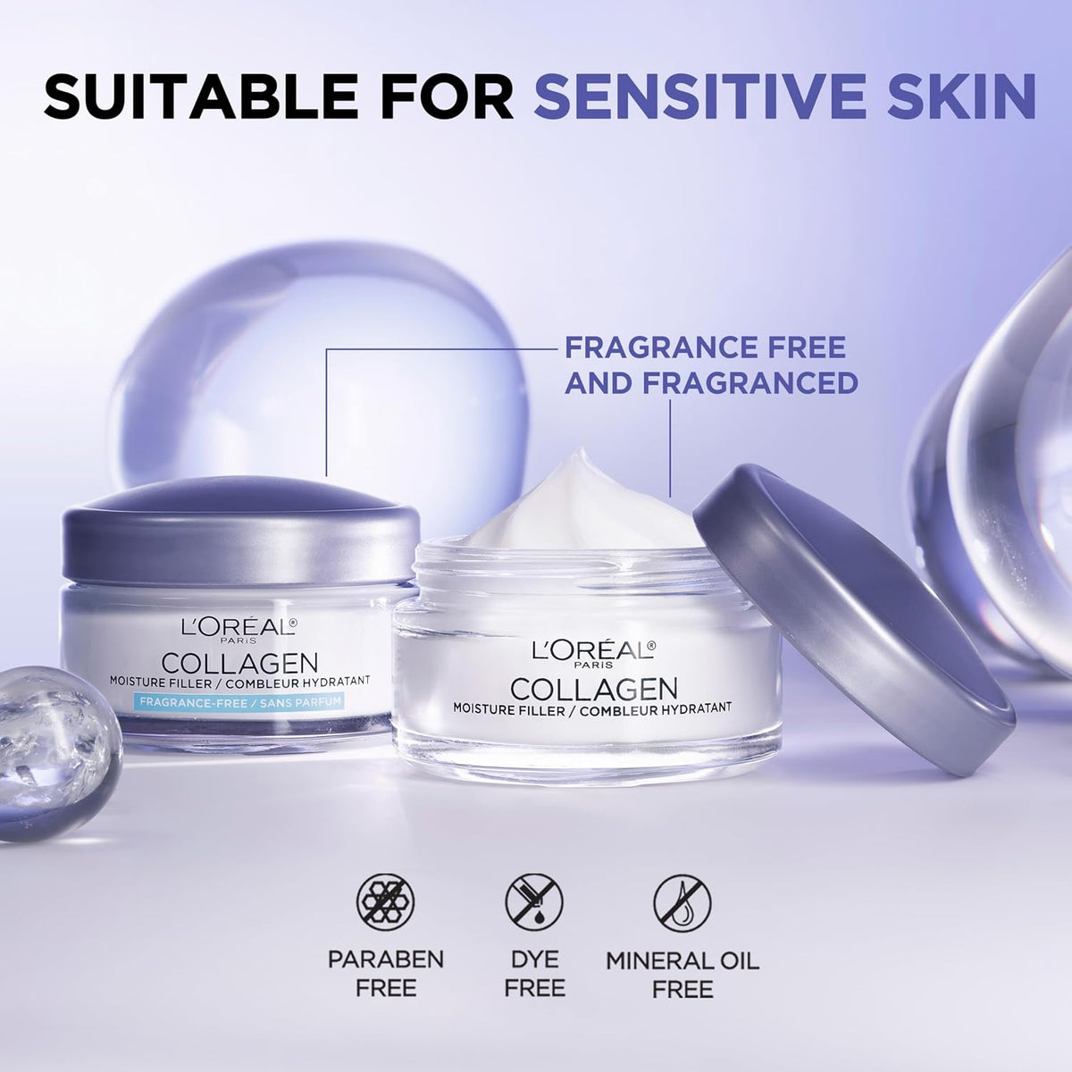 L’Oreal Paris Collagen Daily Face Moisturizer, Anti Aging Face Cream to Reduce Wrinkles and Provide Intense Hydration, 1