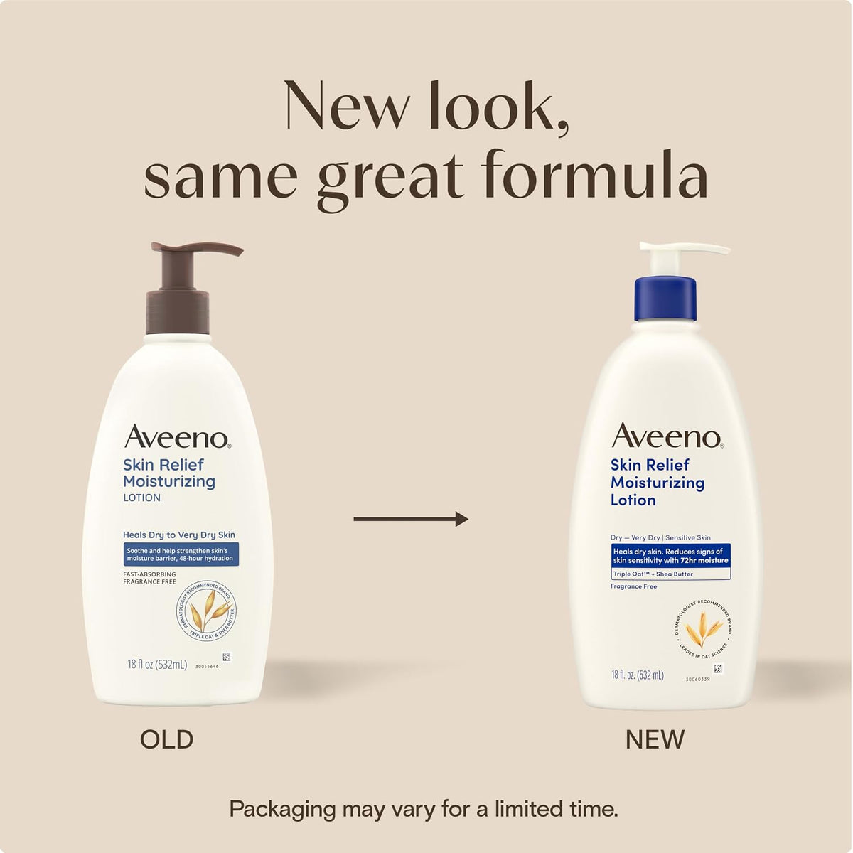 Aveeno Skin Relief Moisturizing Lotion, Fragrance-Free, 18 fl. oz