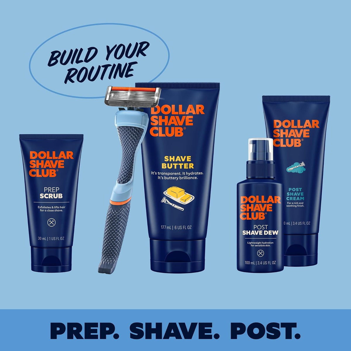Dollar Shave Club - 6 Blade Razor Refills (8 Pack) - Razors for Men