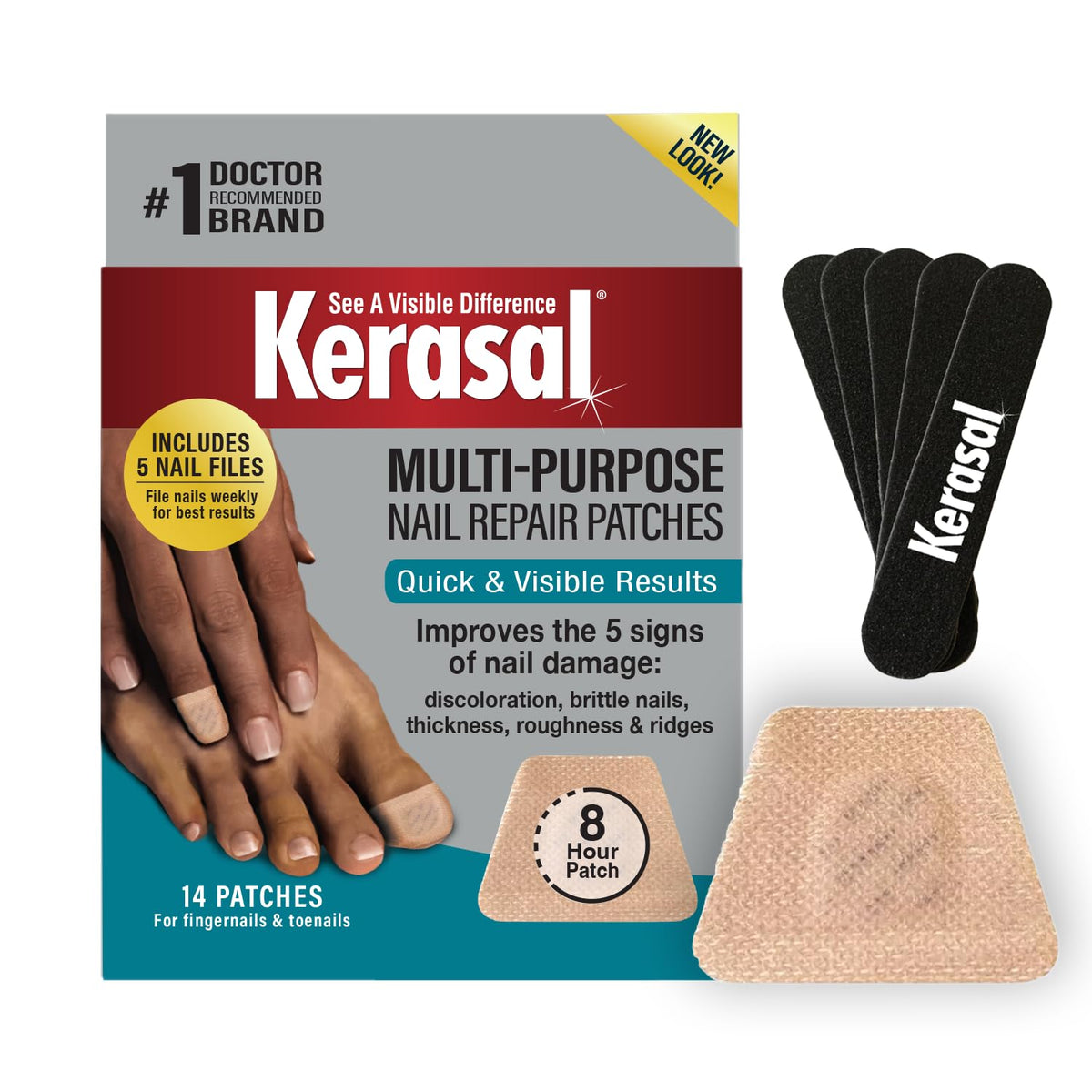 Kerasal Multi-Purpose Nail Repair, Restore Nail Appearance, Brush, 0.43oz