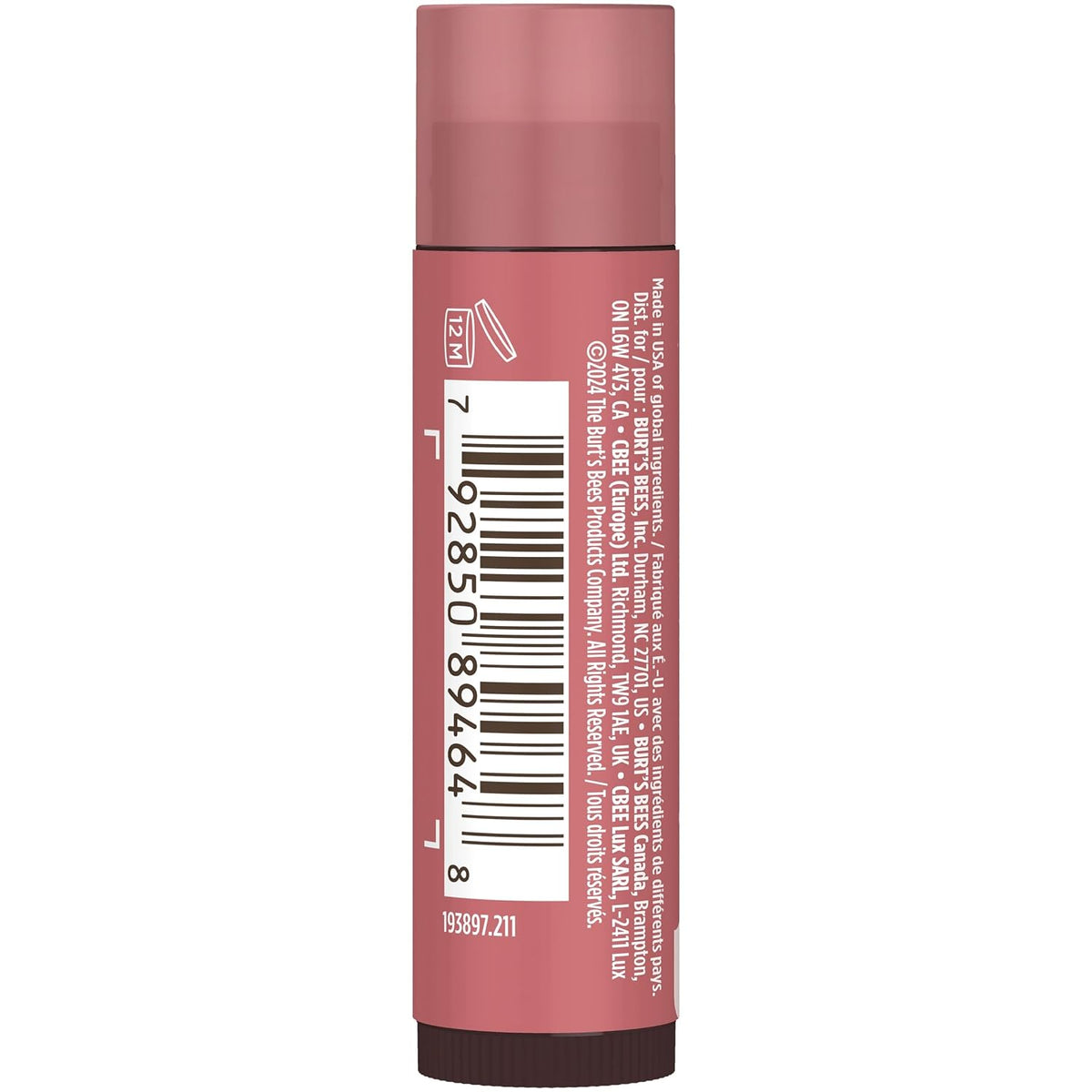 Burt's Bees Lip Tint Balm, Fiery Red Dahlia, 0.15 oz., 2 Tubes