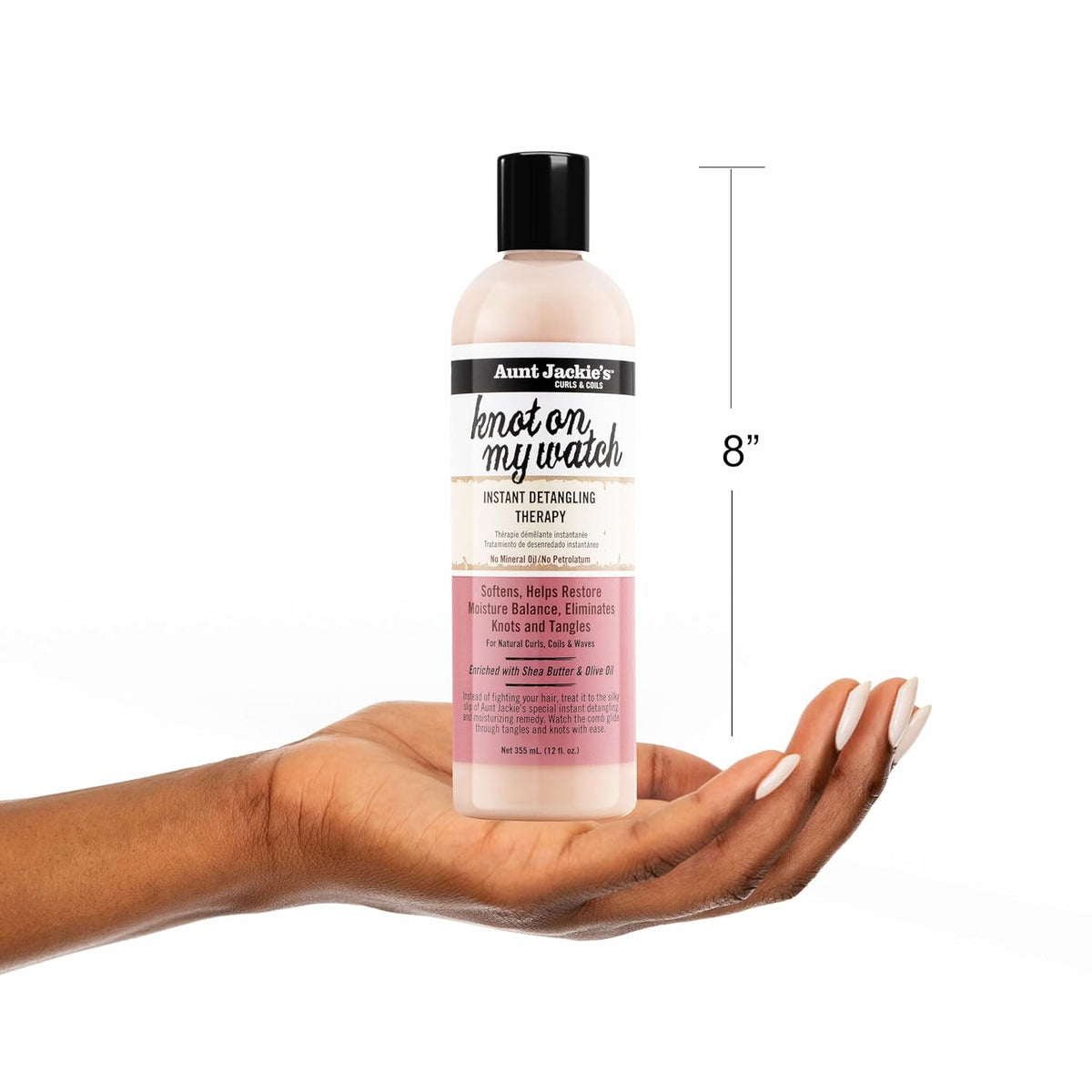 Aunt Jackie's Curls and Coils Knot On My Watch Instant Hair Detangling Therapy for Natural Curls, Coils and Waves, Enric