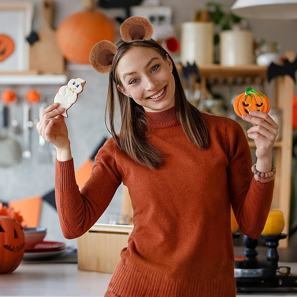 Semato Animal Ears Headband Cute Halloween Costume Headwear Face Wash Headband Head Wear Fashion Hairband