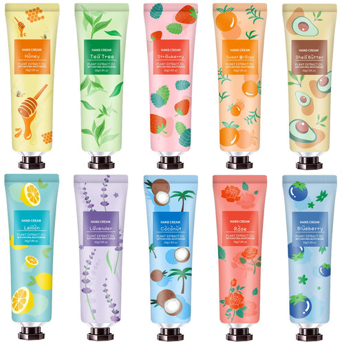 10 Pack Hand Cream for Dry Cracked Hands, Stocking Stuffers for Women, Christmas Gift for Teen Girls, Teacher Appreciati