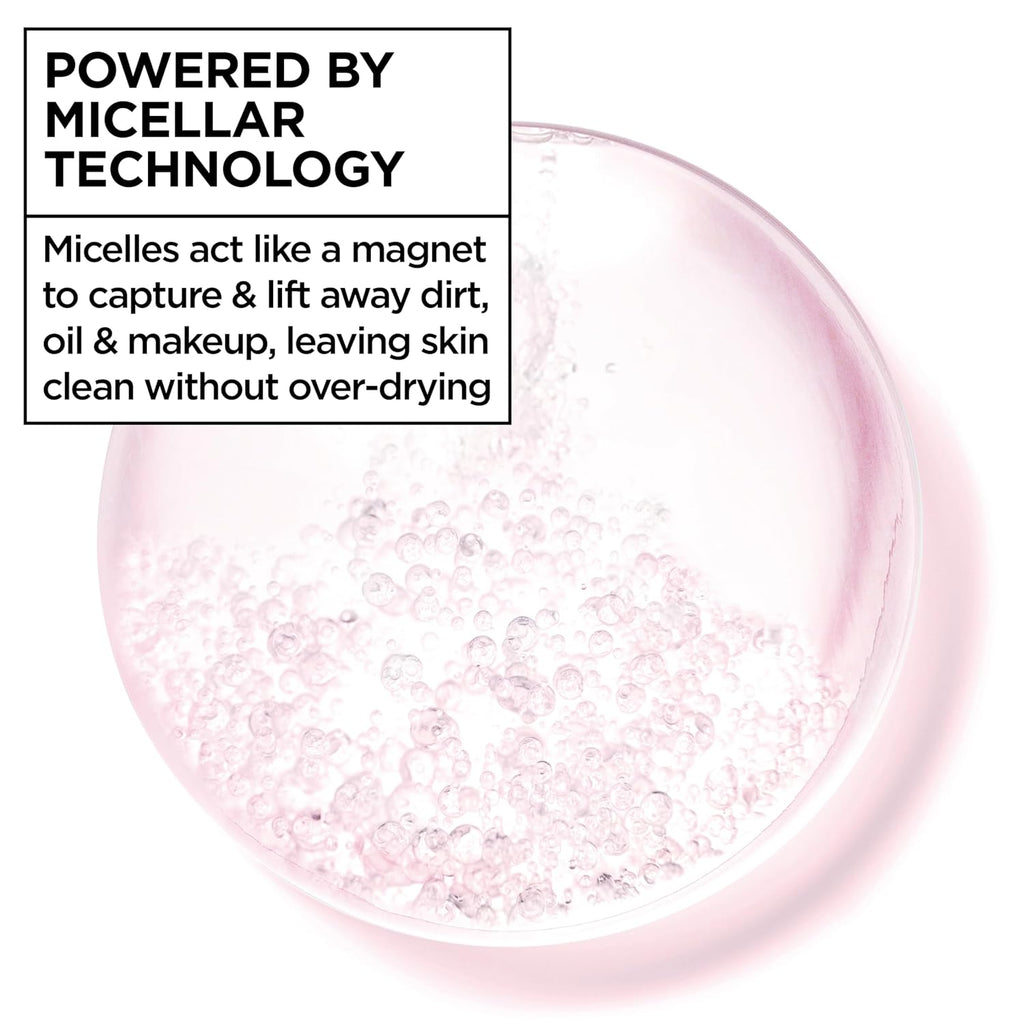 Garnier Micellar Water, Hydrating Facial Cleanser & Makeup Remover, Suitable for Sensitive Skin, Vegan, Cruelty Free, 13