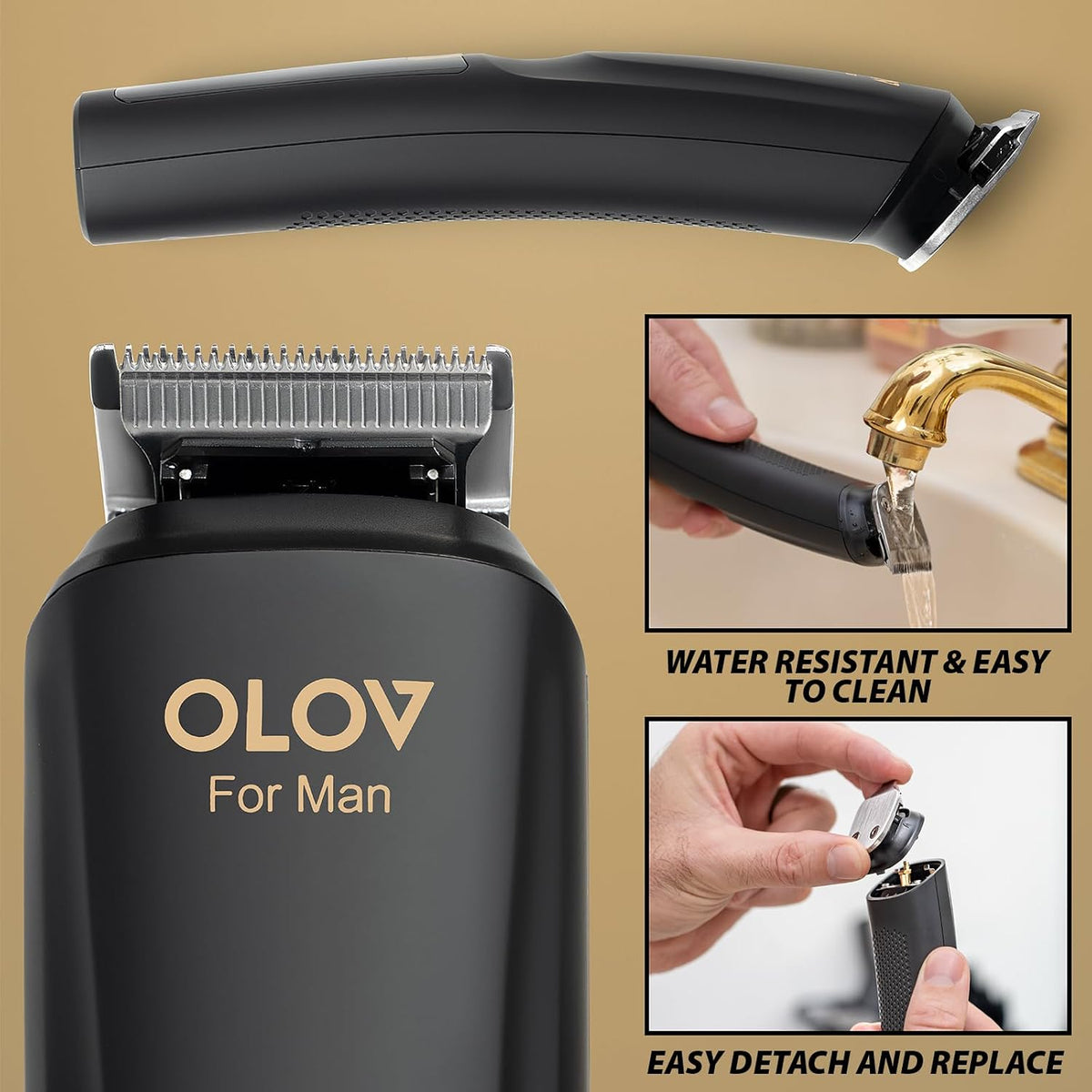 OLOV For Man Beard Trimmer, 21 Piece All-in-One Mens Grooming Kit and Hair Clipper, Nose, Ear,Body and Face, Electric Ra