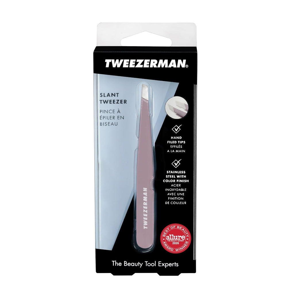 Tweezerman Slant Tweezer- Tweezerman Tweezers for Eyebrows Purple Wisteria