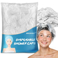 MAQIHAN 100 Disposable Shower Caps Large - 20.5" Thickened Plastic Hair Cap