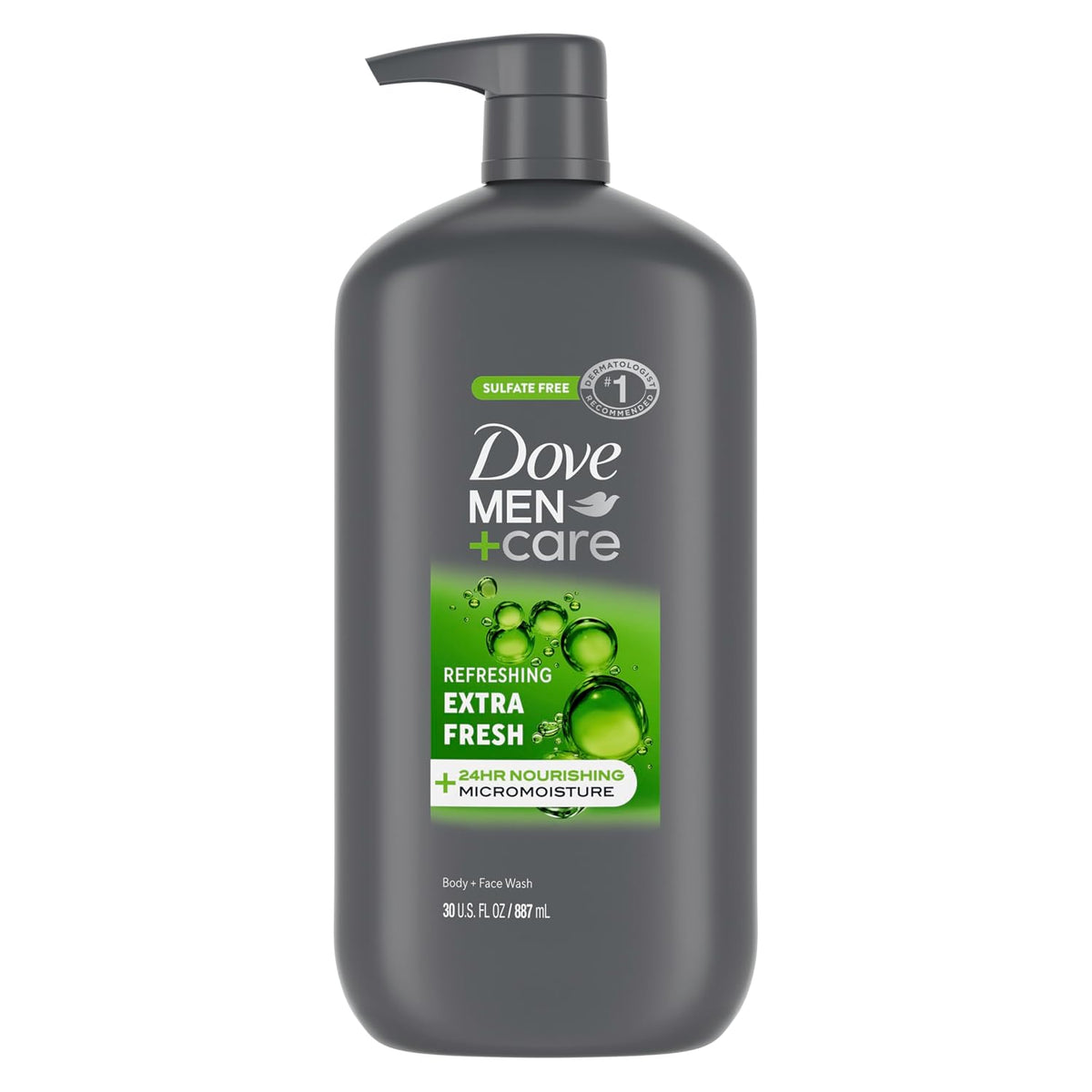 DOVE MEN + CARE Body and Face Wash, Refreshing Extra Fresh for Men, 30 oz