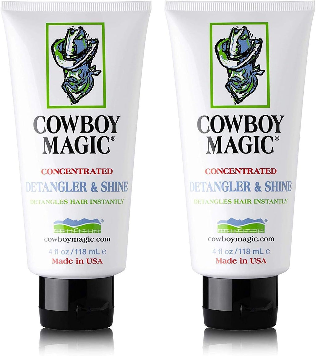 Cowboy Magic Detangler & Shine for Horse, 4 oz - 2 Pack Conditioner, White