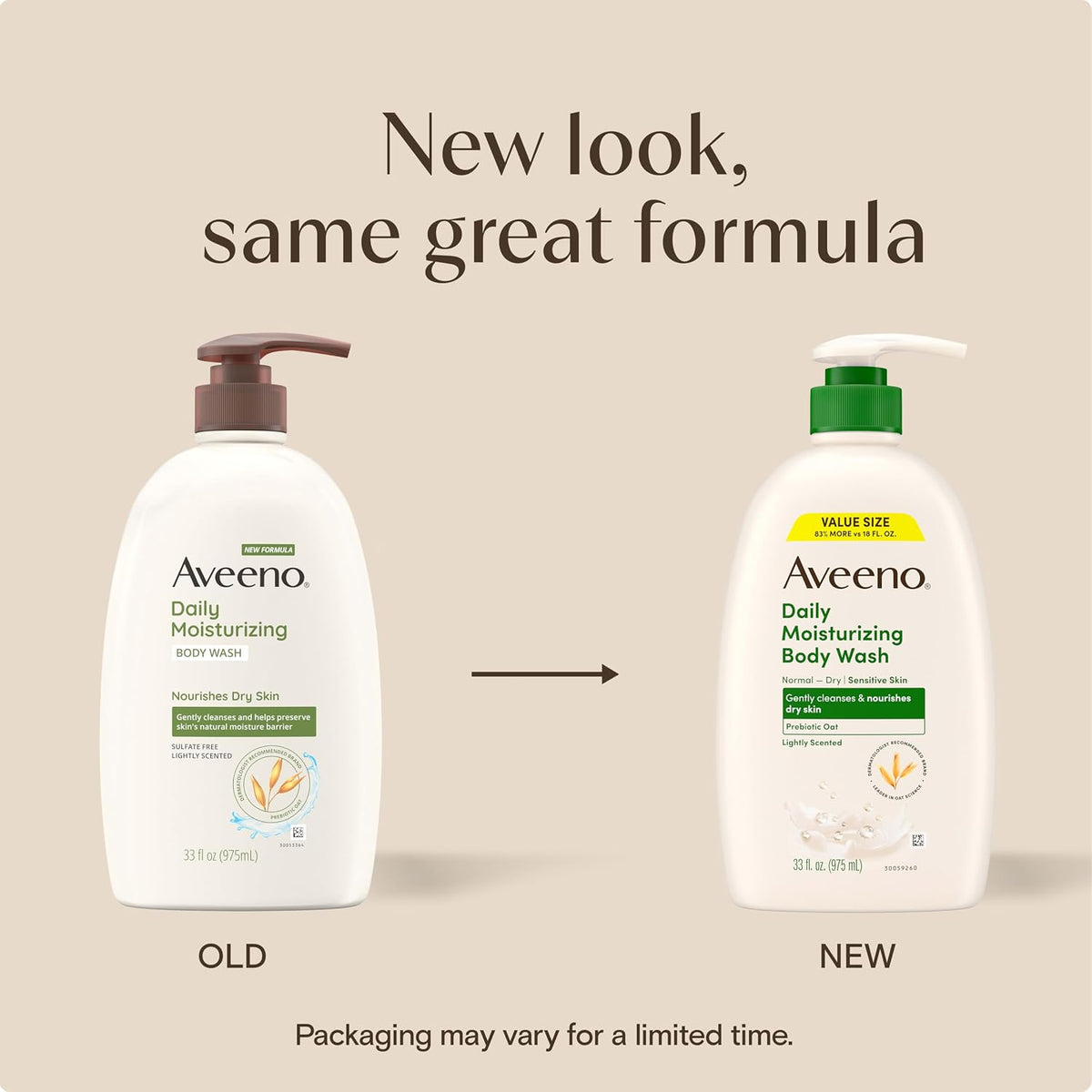 Aveeno Daily Moisturizing Body Wash, Lightly Scented, 33 fl. oz
