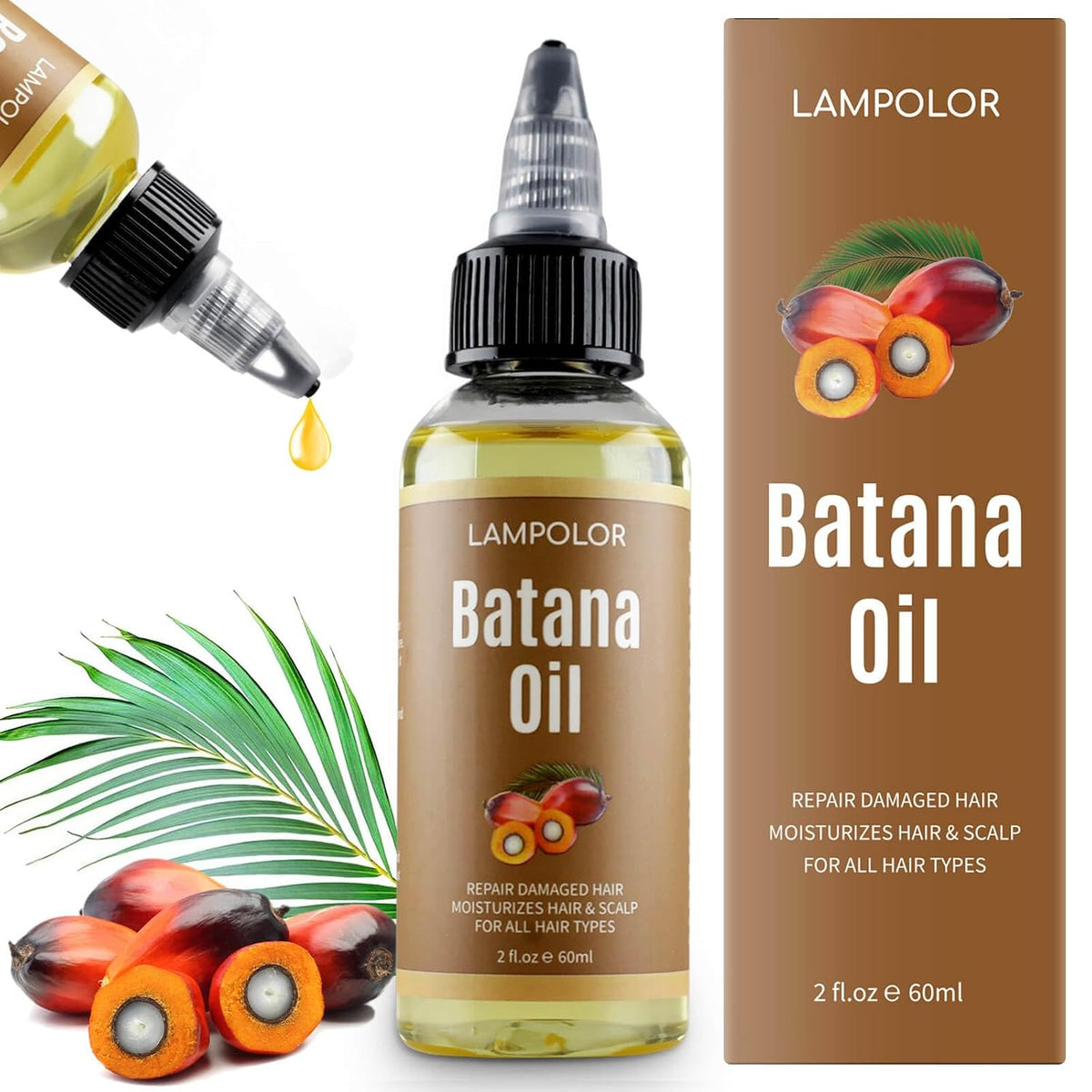 RAW Batana Oil for Hair Growth, Dr Sebi Organic Unrefined Batana Oil from Honduran, 100% Pure & Natural Hair Growth for 