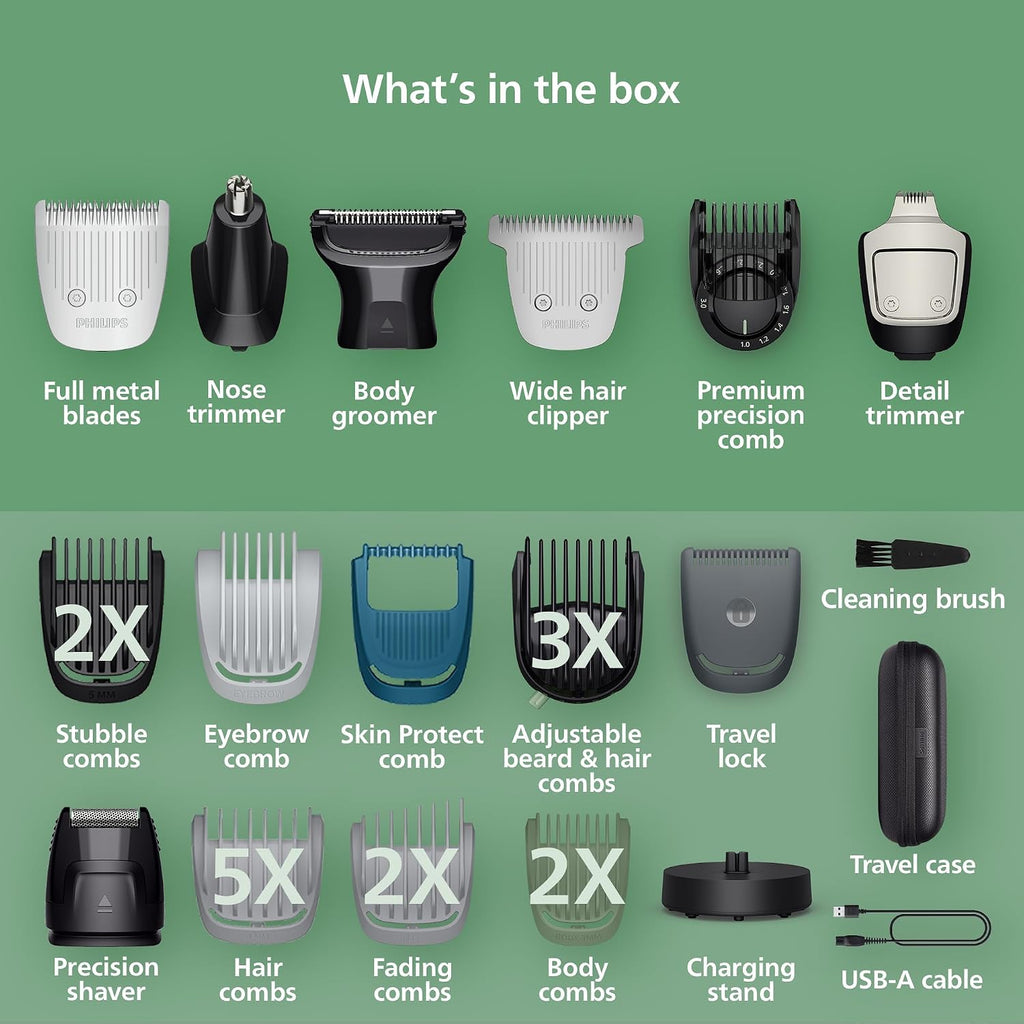Philips Norelco All-in-One 9000 28-in-1 Trimmer, Face, Hair & Body, Steel