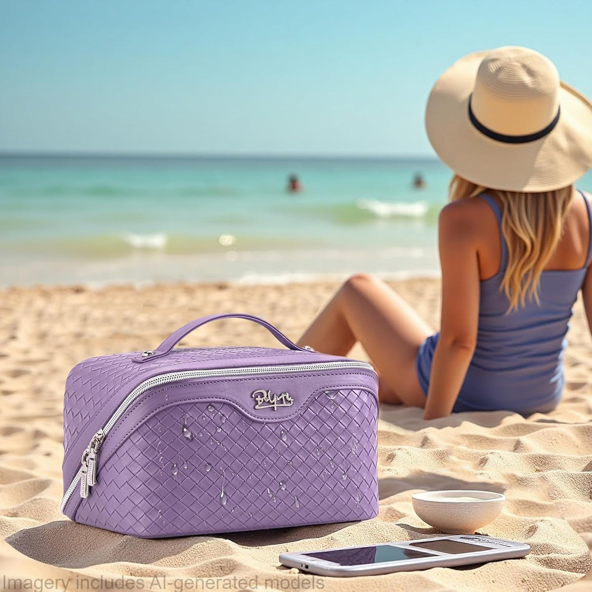 BOYATU Travel Makeup Bag Cosmetic Bags for Women: 3 Pcs Set Make up Bag