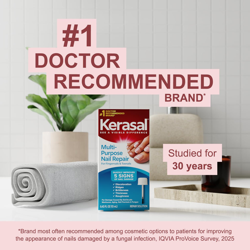 Kerasal Multi-Purpose Nail Repair, Restore Nail Appearance, Brush, 0.43oz