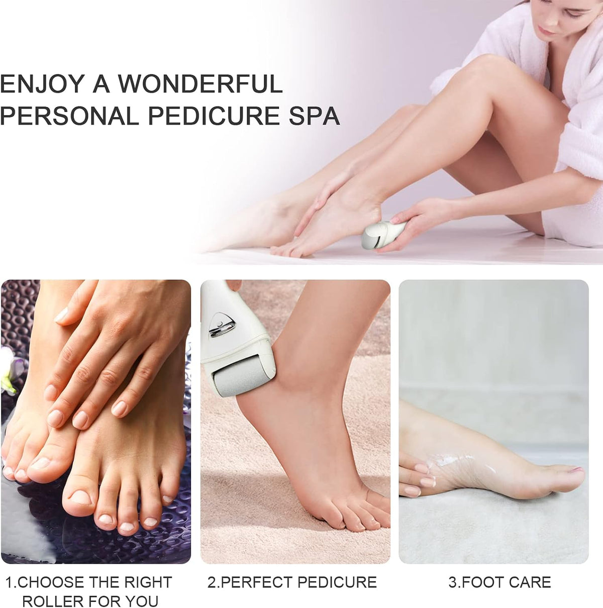 Electric Foot Callus Remover, Rechargeable Foot File for Dead Skin Care