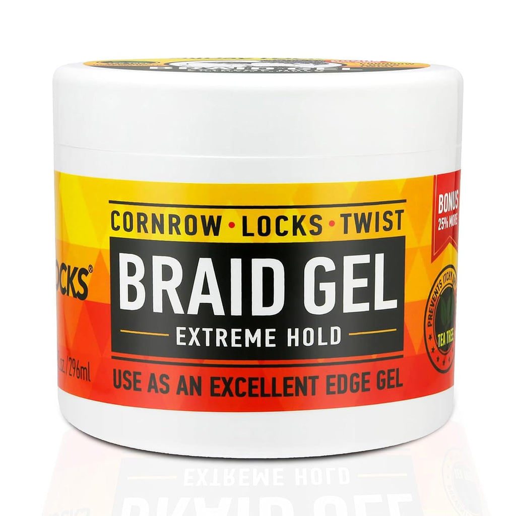 AllDay Locks Braid Gel Extreme Hold, Moisturizing Edge Control, 5 Oz