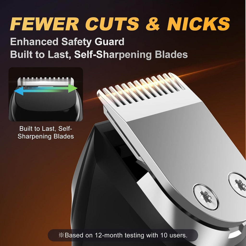 Beard Trimmer for Men,Fast Charge 4-in-1 Kit,18 Lengths,Gift for Men
