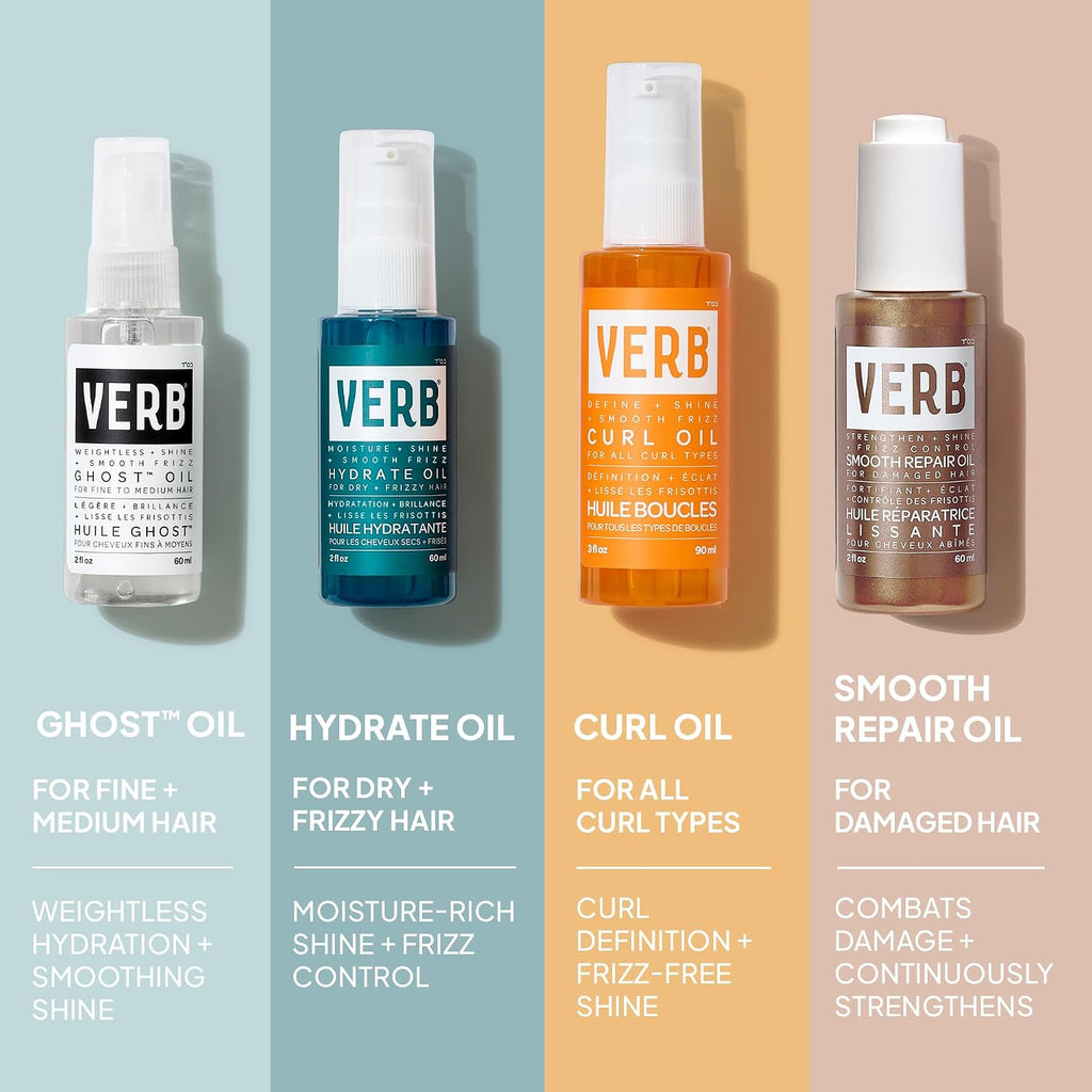 VERB Ghost Weightless Fine Hair Oil | For Styling + Heat Protection
