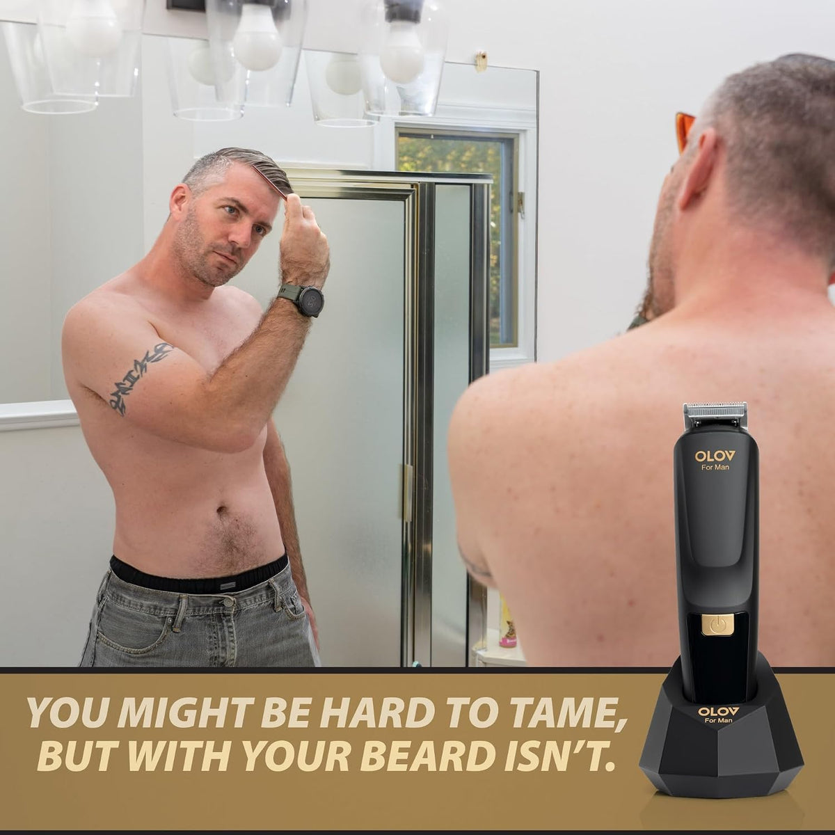 OLOV For Man Beard Trimmer, 21 Piece All-in-One Mens Grooming Kit and Hair Clipper, Nose, Ear,Body and Face, Electric Ra