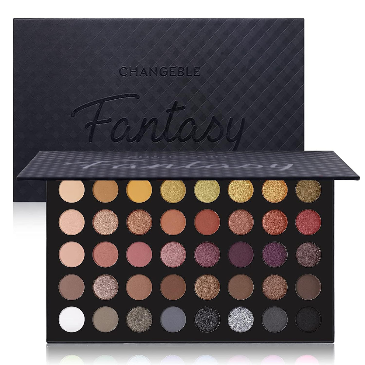 UCANBE Highly Pigmented Eye Makeup Palette, Matte Shimmer Metallic Eyeshadow Pallet Long Lasting Blendable Natural Color