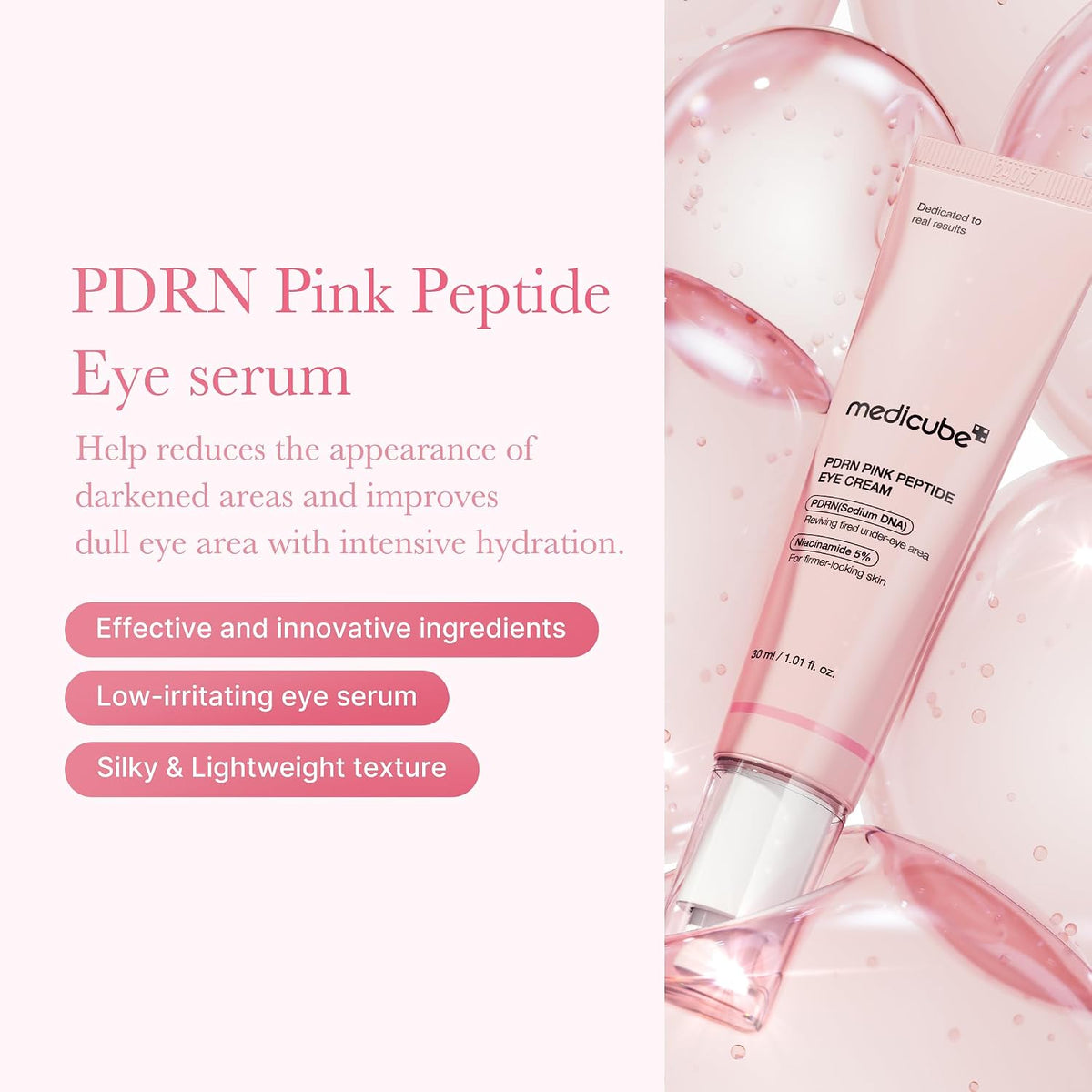 medicube Eye Serum with Salmon DNA PDRN, Peptides & Retinol for Fine Lines