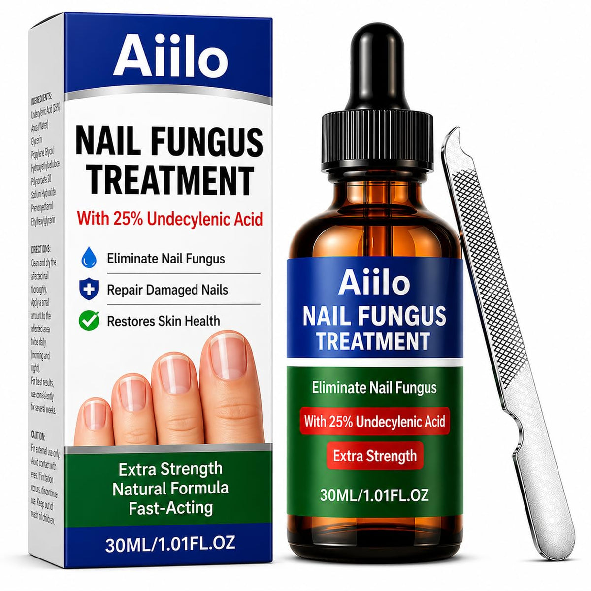 Nail Care Treatment Extra Strength with 25% Undecylenic Acid, 1.01 FLOZ