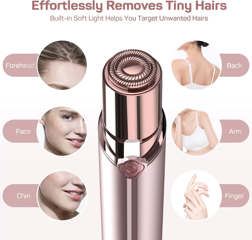 Facial Hair Removal for Women- As Seen on TV, Electric Painless Face Shaver, Rechargeable Hair Removal Device for Face, 