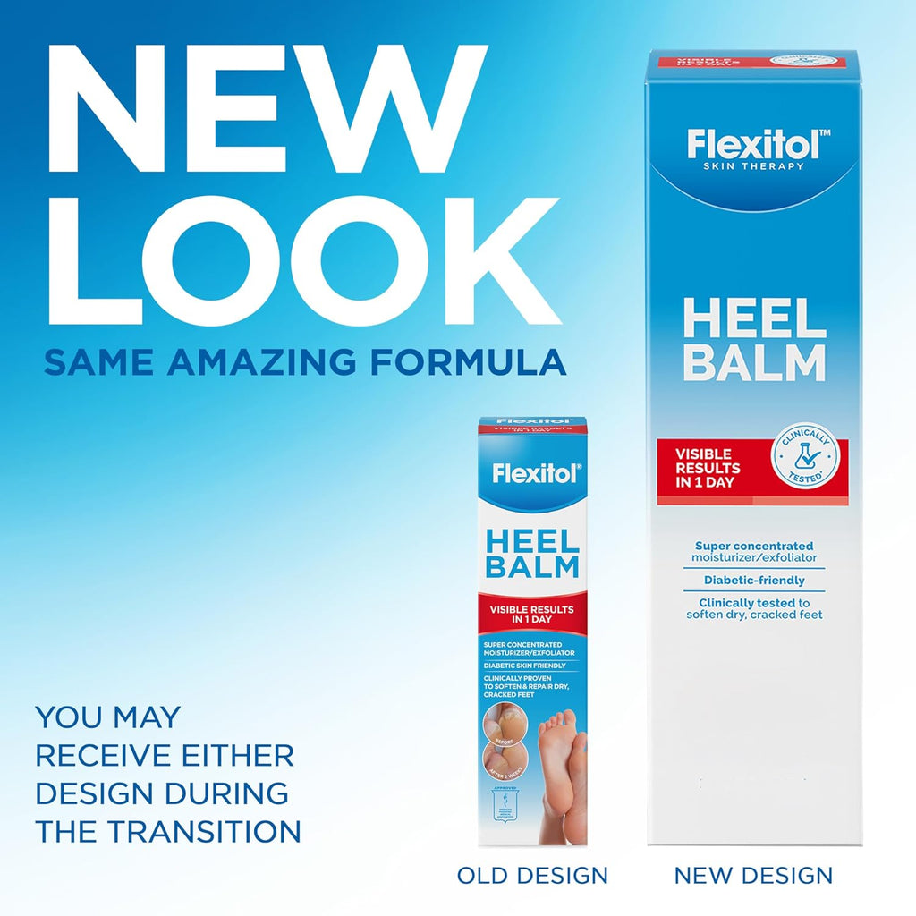 Flexitol Heel Balm 25% Urea Foot Cream for Cracked Heels & Rough Feet, 4 oz