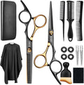 AULikY Hair Cutting Scissors Shears Kits, 15 Pcs Professional Stainless Steel Hairdressing Shears Set Thinning Scissors 