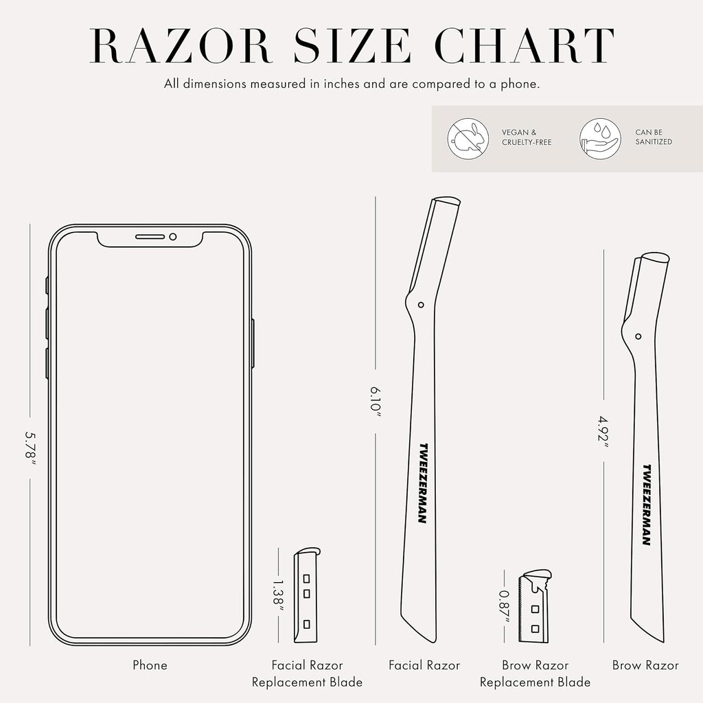 Tweezerman Facial Razor Stainless Steel