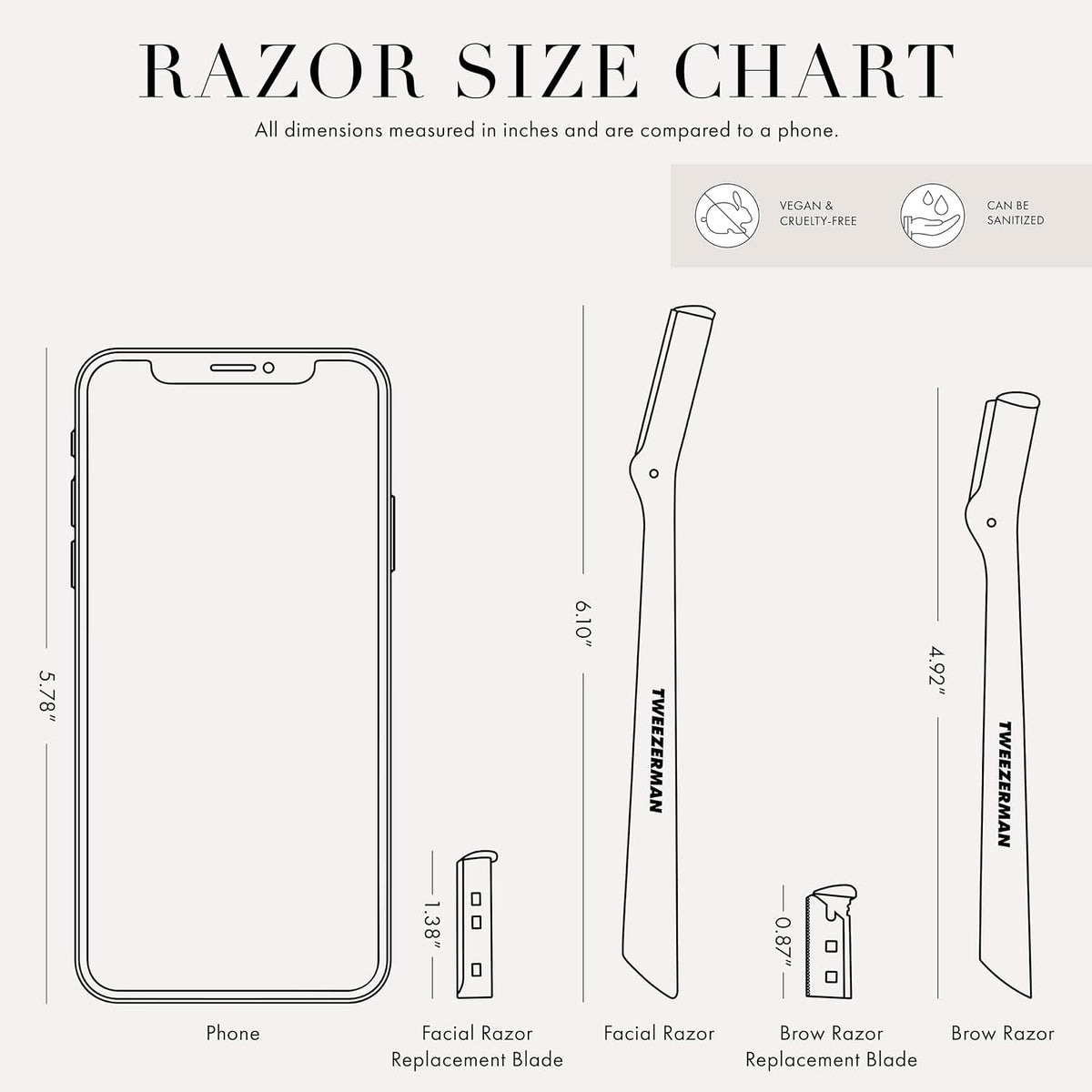 Tweezerman Facial Razor Stainless Steel