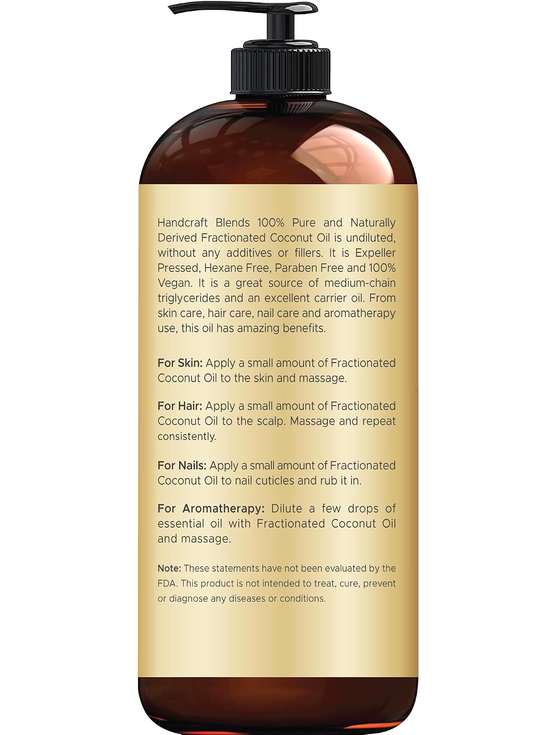 Handcraft Blends Fractionated Coconut Oil - 16 Fl Oz