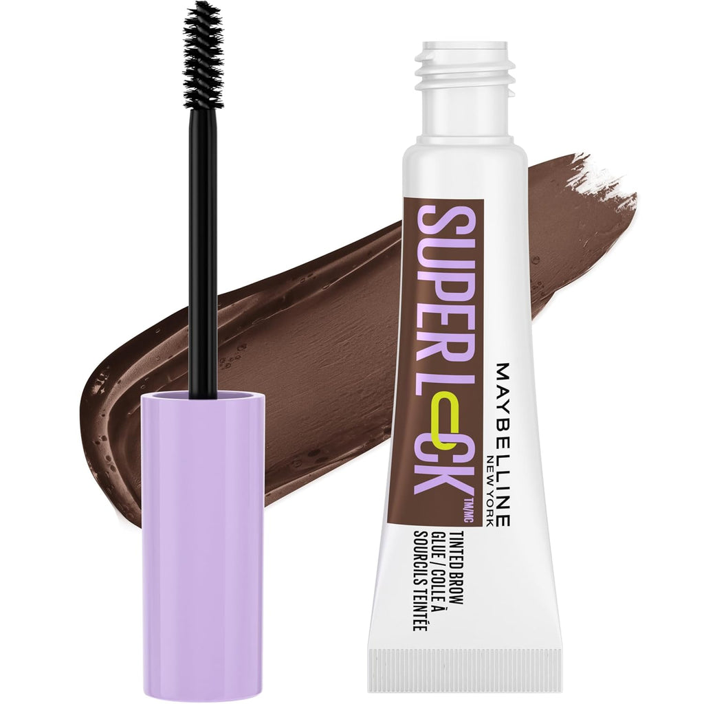 Maybelline Super Lock Brow Glue Eyebrow Gel, Lightweight Brow Gel For Up To 24HR Hold, Clear, 1 Count