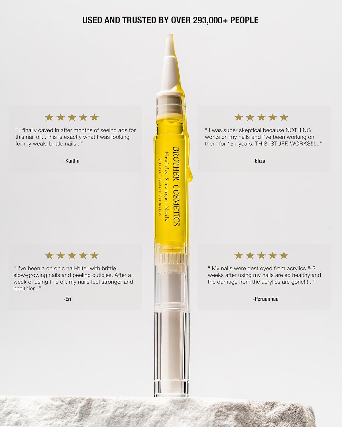 Brother Cosmetics Official Viral Oil - Nail Oil For Growth Support, Strength & Moisture - Moisturizing Cuticle Oil for D