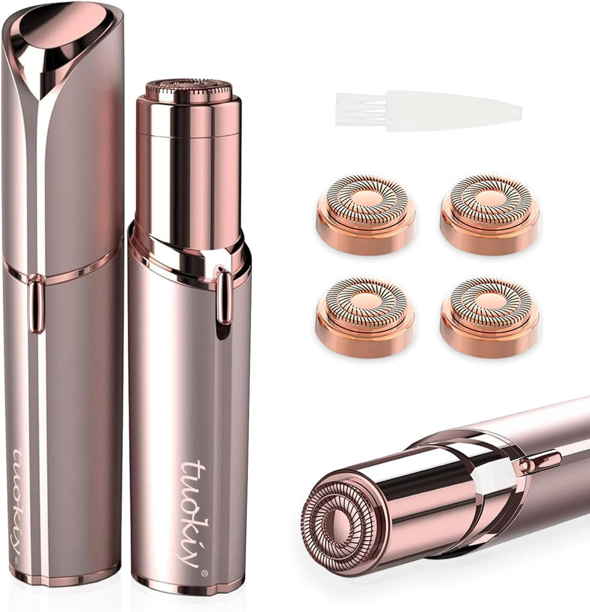 Battery Operated Facial Hair Remover for Women, 2 Replacement Heads