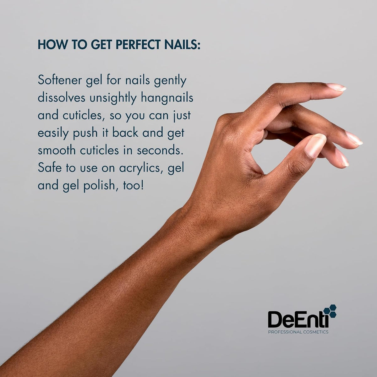 DeEnti Instant Cuticle Remover Gel, Nail Cuticle Softener, 8oz Eucalyptus