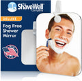 Shave Well Deluxe Anti-Fog Shaving Mirror with Removable Adhesive Hook