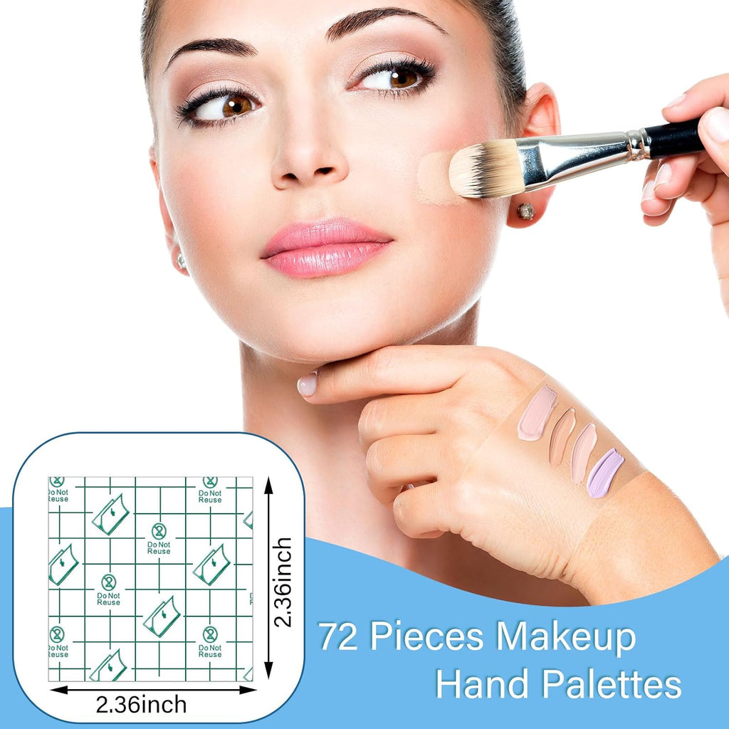 200 Pcs Makeup Hand Palette Disposable Mixing,2.36 X 2.36 Inch
