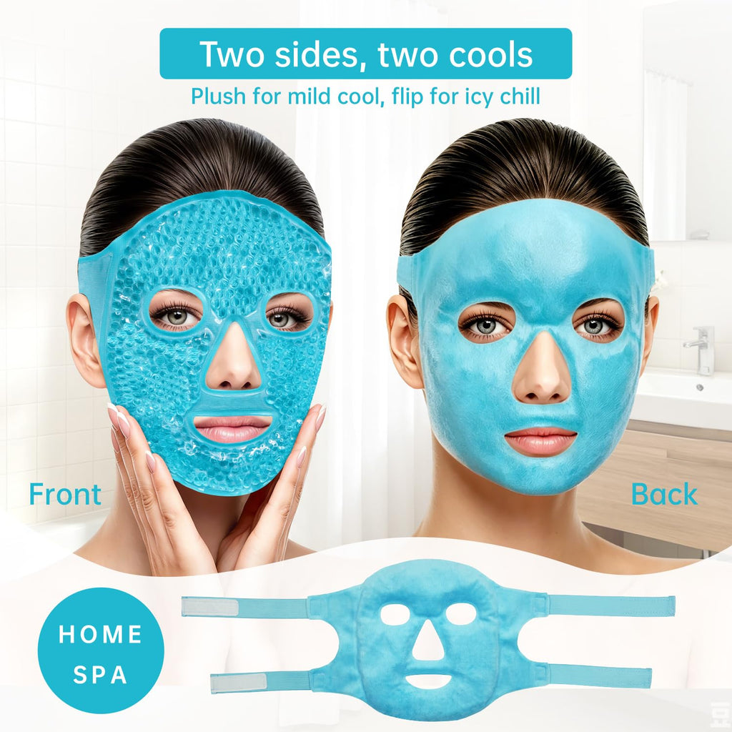 Cold Face Ice Mask Facial Ice Pack Cooling Mask with Storage Bag