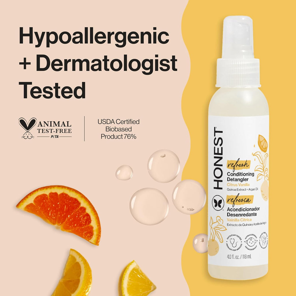 The Honest Company Hair Detangler, Citrus Vanilla Refresh, 4 fl oz