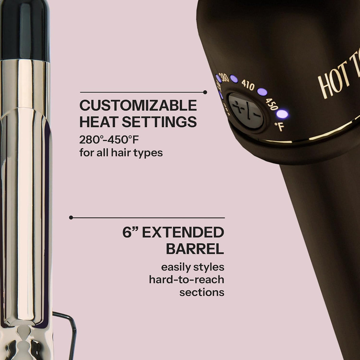 Hot Tools 1.5" Extended Barrel Curling Iron for Loose Curls