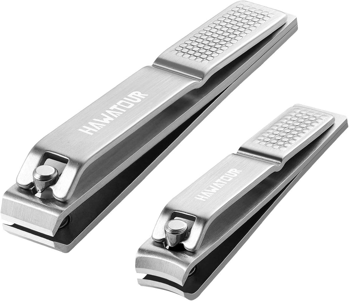 Nail Clippers Set with Visibly Tin Case, Black