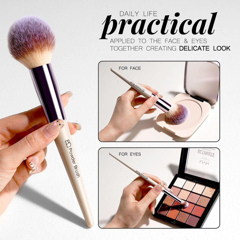 BS-MALL Makeup Brush Set 18 Pcs Professional Foundation Powder Concealers Eyeshadow Blush Synthetic Makeup Brushes with 