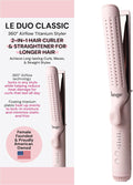 L'ange Hair Le Duo Grande 360° Airflow Styler | Curl & Straighten with One Tool | 5.3" Snag-Free Titanium Plates | Cooli