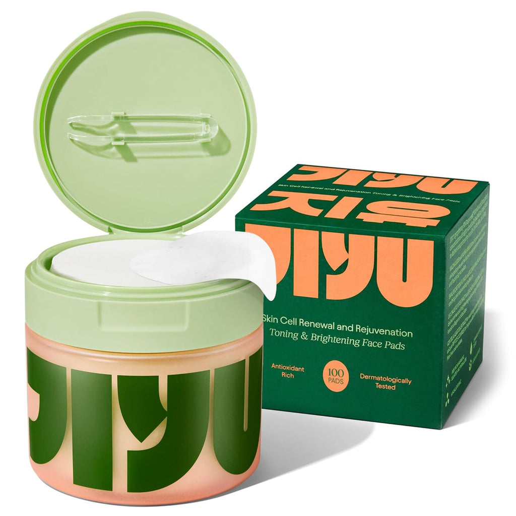 JIYU Toner Pads - Korean Skincare for Dark Spots, Wrinkles & Dull Skin - Hydrating Facial Treatment with Snail Mucin, Ni