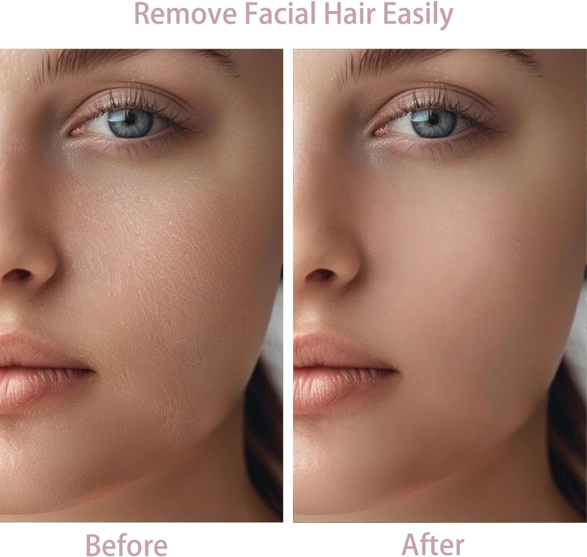 Battery Operated Facial Hair Remover for Women, 2 Replacement Heads