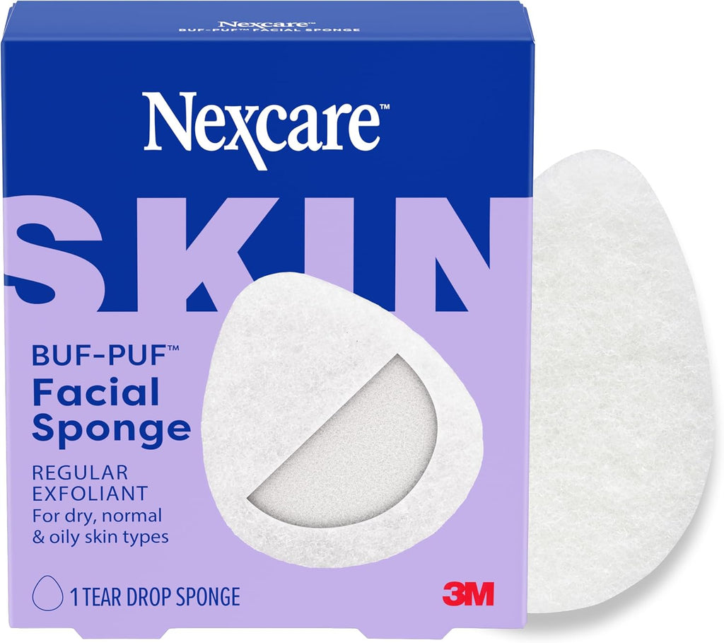 Nexcare BUF-PUF Regular Facial Sponge, Exfoliating, 1 Sponge